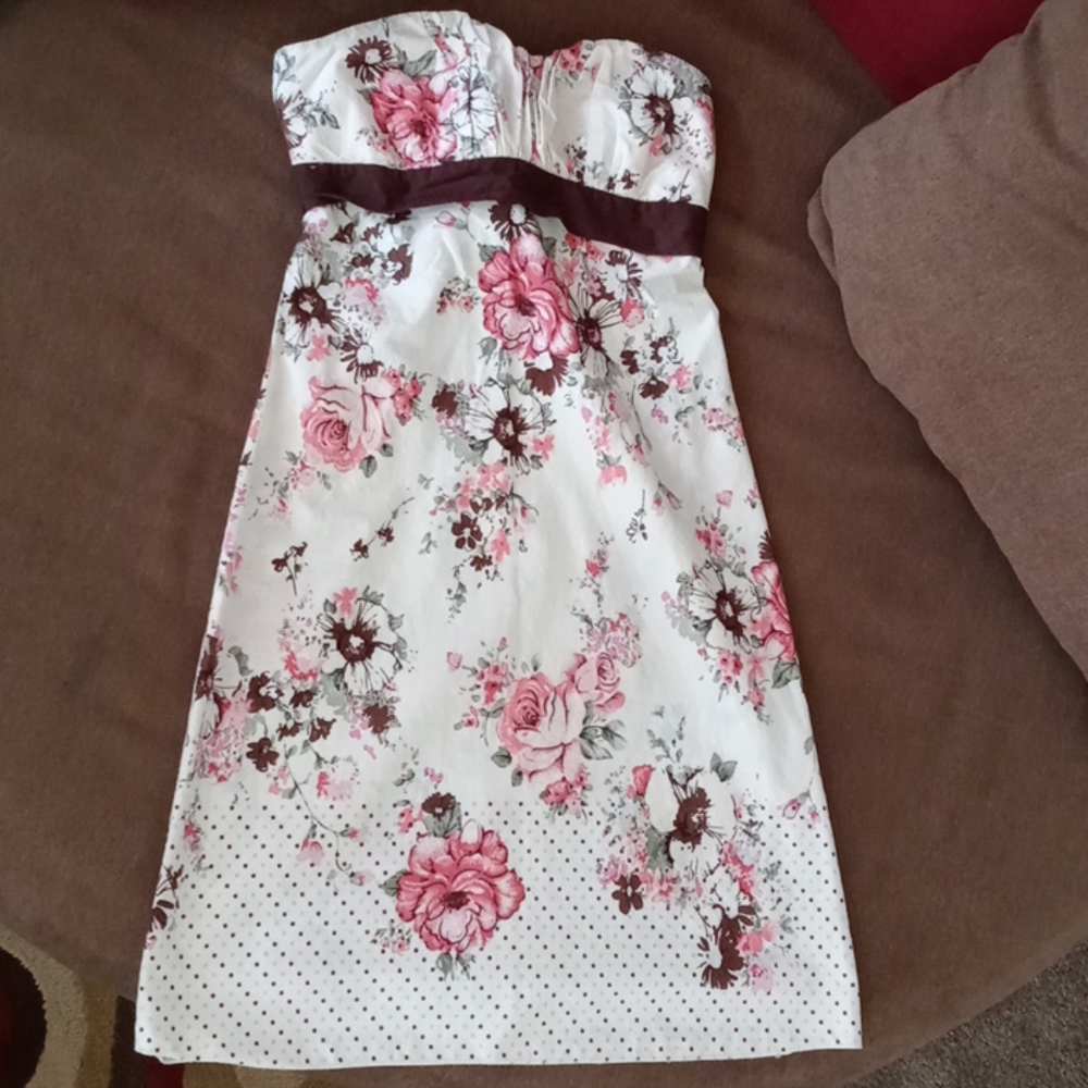 Floral Strapless Dress